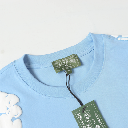 Ensemble short en denim bleu ciel