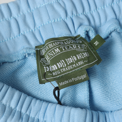 Ensemble short en denim bleu ciel