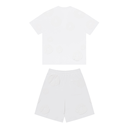 Ensemble short en denim TRS Triple blanc