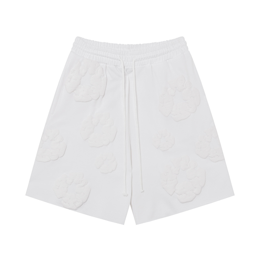 Ensemble short en denim TRS Triple blanc