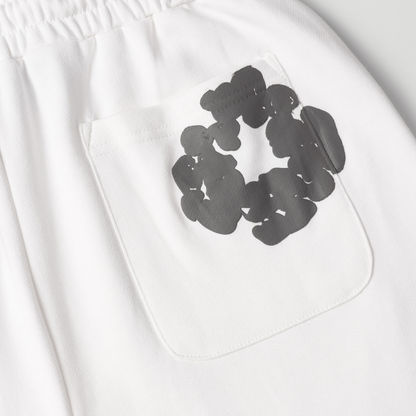 Ensemble short en denim blanc et gris