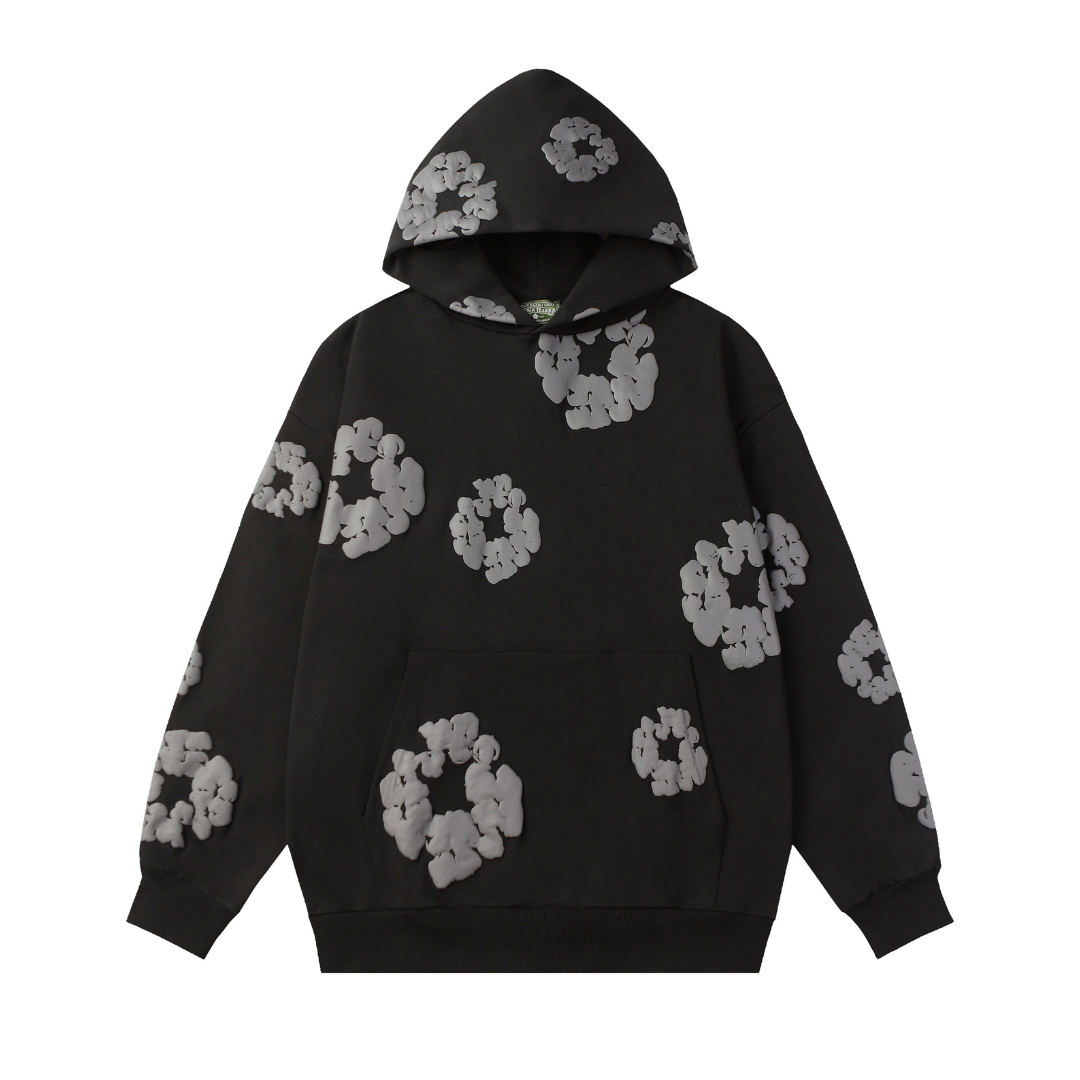 Survêtement en denim noir et gris