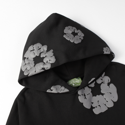 Survêtement en denim noir et gris