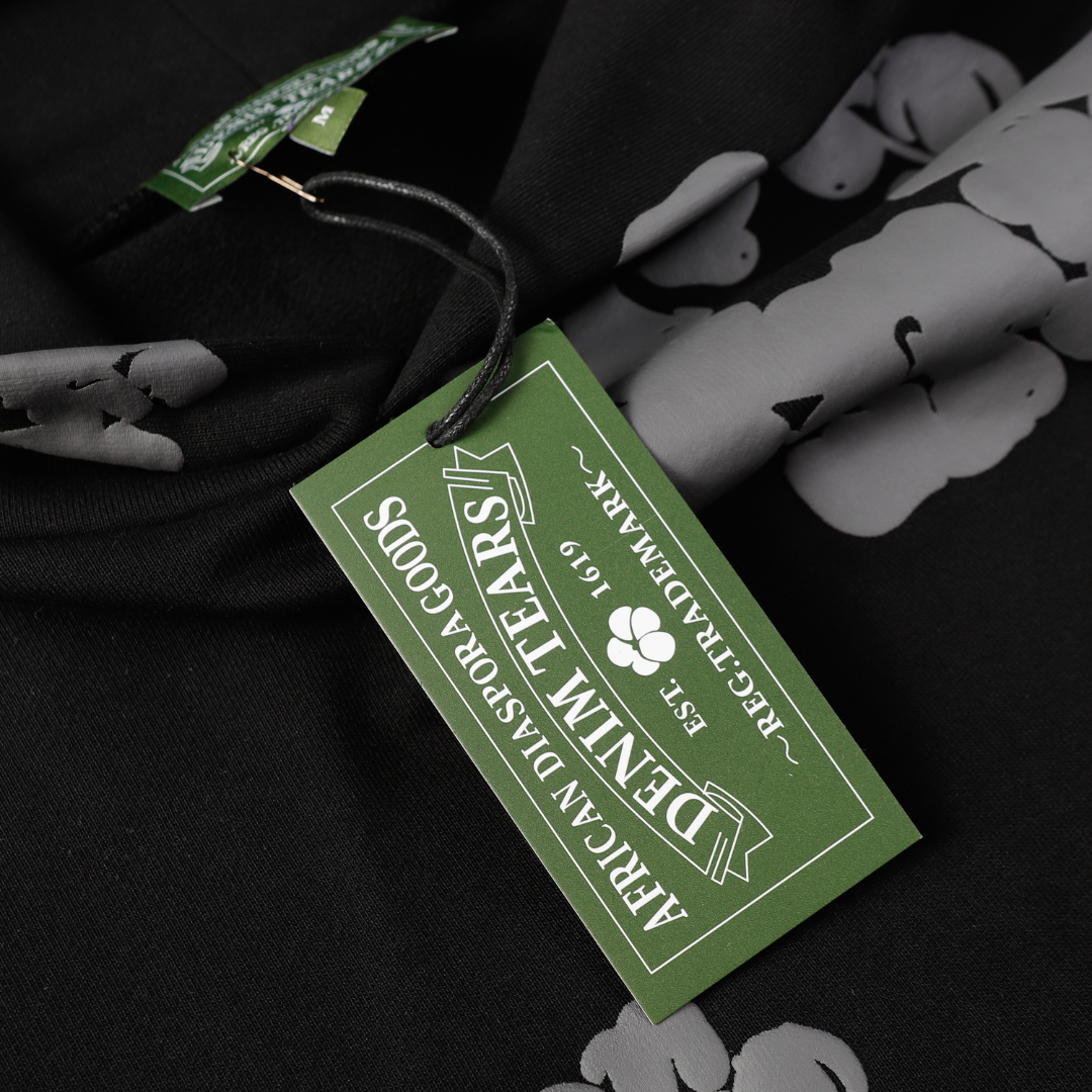 Survêtement en denim noir et gris