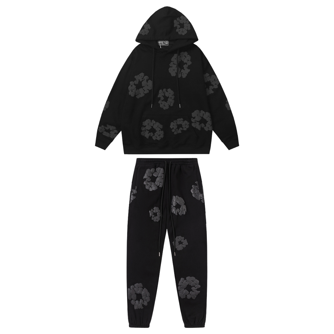 Ensemble de survêtement en denim noir