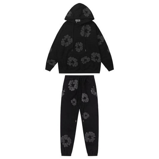 Ensemble de survêtement en denim noir