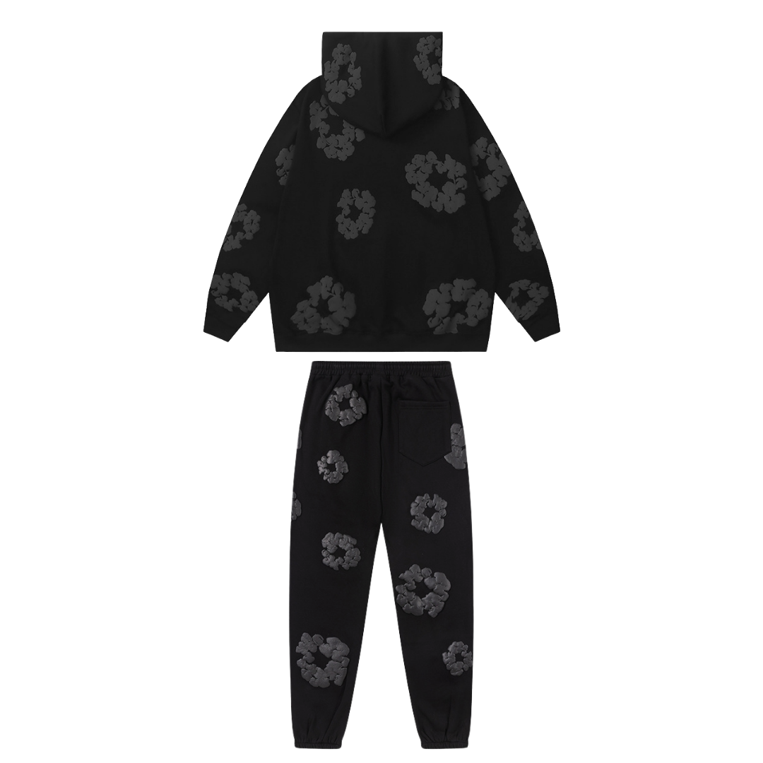 Ensemble de survêtement en denim noir