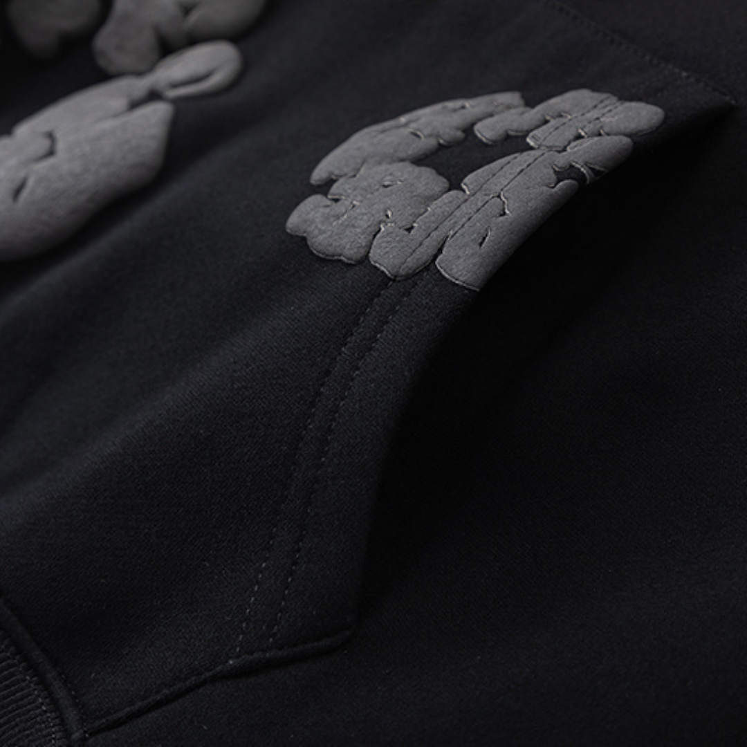 Ensemble de survêtement en denim noir