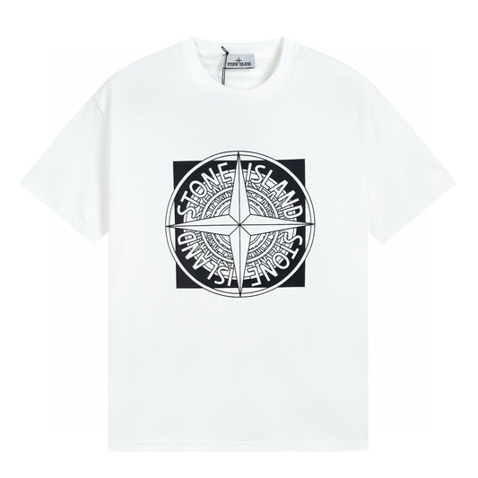 T-shirt à monogramme en pierre