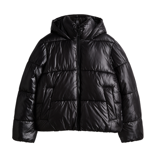 veste noire brillante