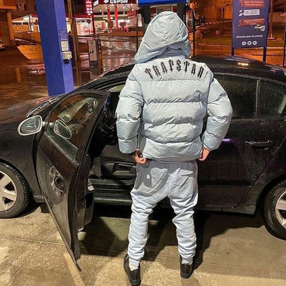 Doudoune bleu ciel à capuche amovible Irongate