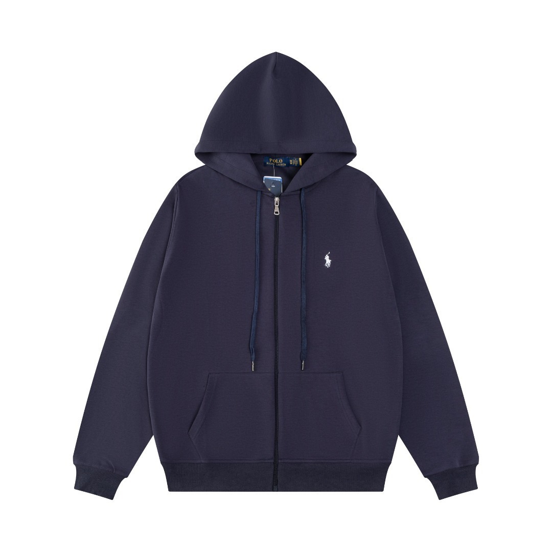 Sweat à capuche zippé Polo Navy