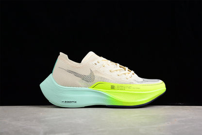 ZoomX Vaporfly NEXT% 2 Crème, Vert néon et Turquoise 
