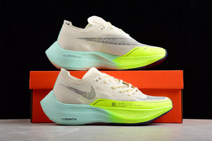 ZoomX Vaporfly NEXT% 2 Crème, Vert néon et Turquoise 