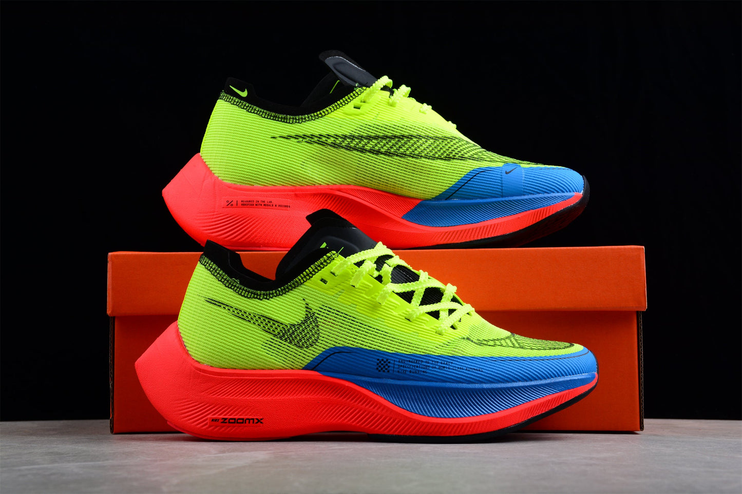 ZoomX Vaporfly Next % 2 Vert, Bleu et Rouge