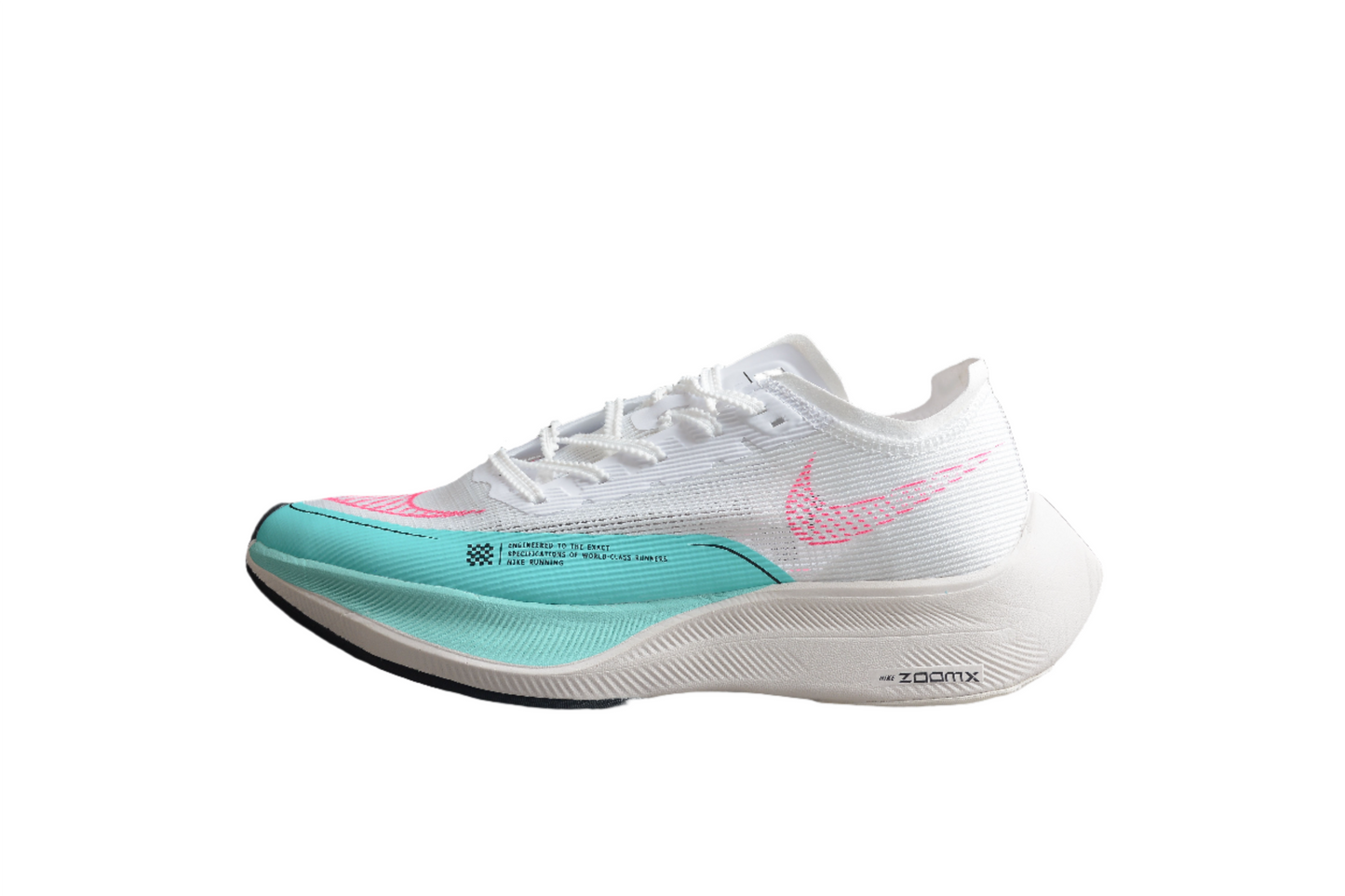 ZoomX Vaporfly NEXT% 2 Blanc et Turquoise 