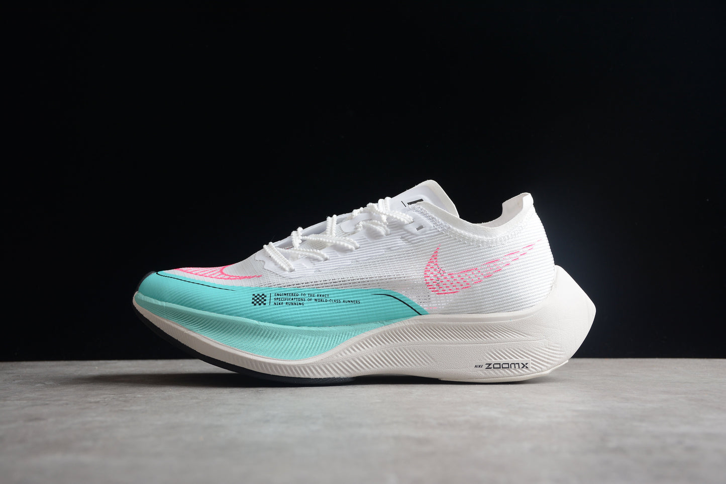 ZoomX Vaporfly NEXT% 2 Blanc et Turquoise 