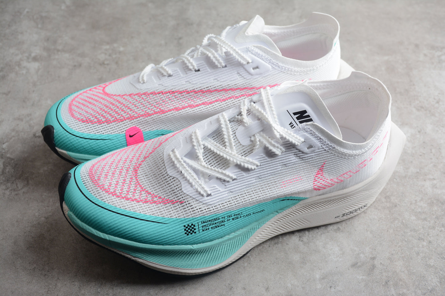 ZoomX Vaporfly NEXT% 2 Blanc et Turquoise 