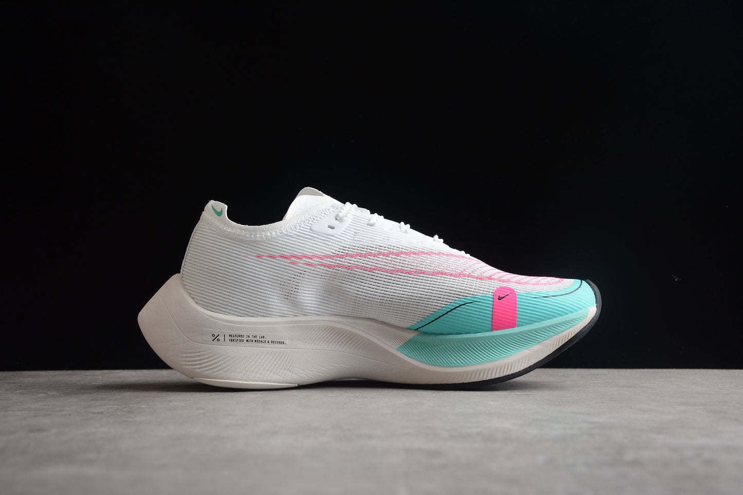 ZoomX Vaporfly NEXT% 2 Blanc et Turquoise 