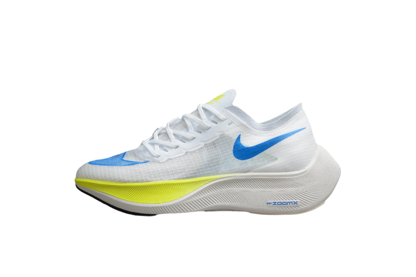 ZoomX Vaporfly NEXT% 2 Blanc, Bleu et Jaune